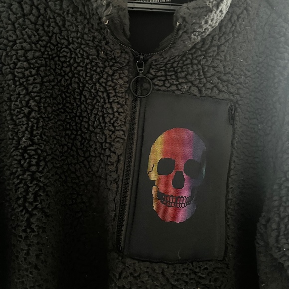 Torrid Active Skull Sherpa Pullover - Picture 1 of 4